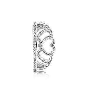 Pandora Hearts Tiara Ring w/ Box